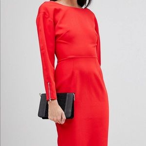 Red dress worn once for professional occasion